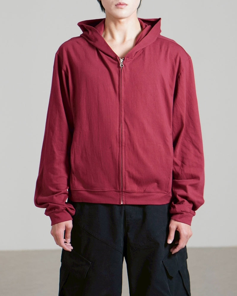 受注制【Chikashitsu +】light touch cropped hoodie / 【チカシツプラス】 ライトタッチクロップドパーカー (3color)