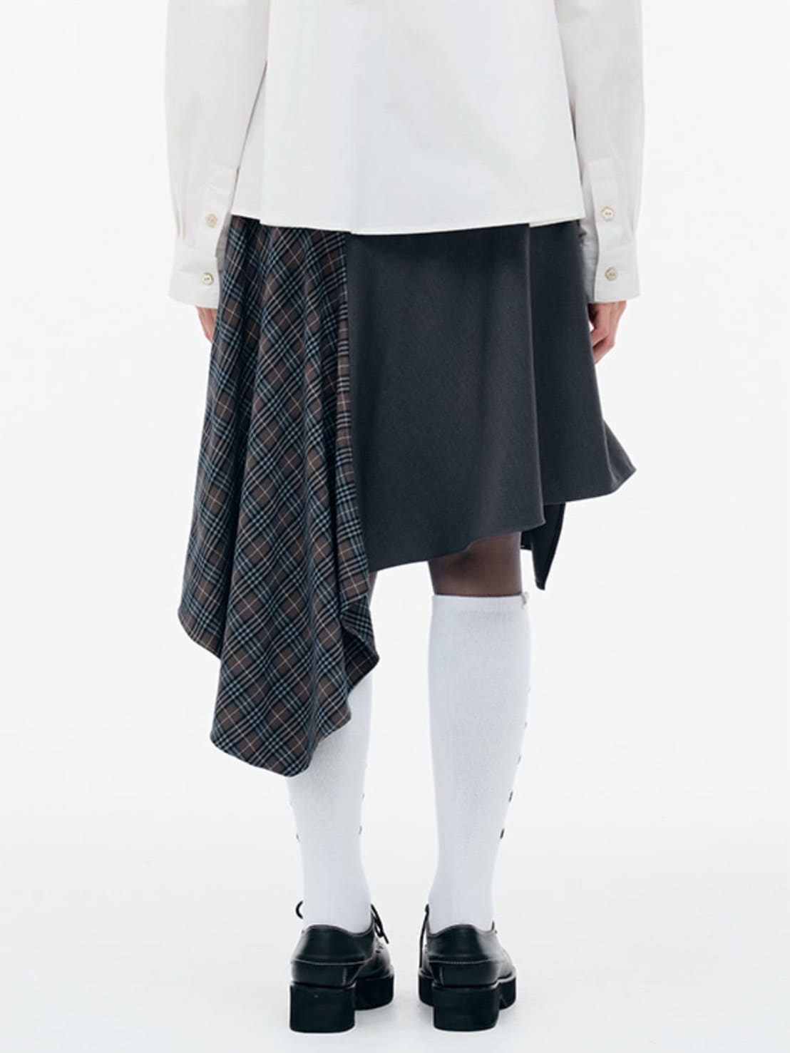 【TUOMIO】LAYERED ASYMMETRIC SKIRT / 【トゥオミオ】レイヤードアシンメトリースカート