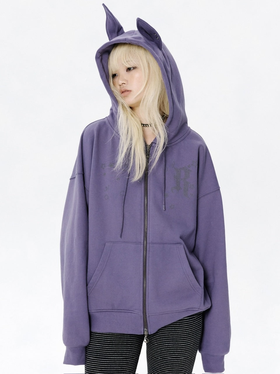【runningHIGH】EAR ZIP UP HOODE / 【ランニングハイ】イヤージップアップパーカー