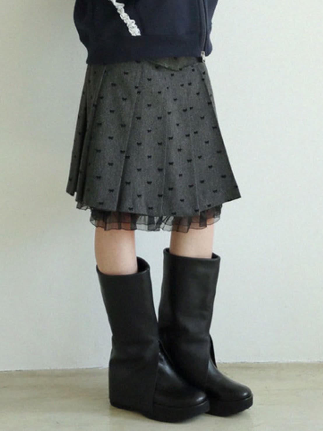 12/21 20:00 再販【Uglyshadow】RIBBON MIDI SKIRT