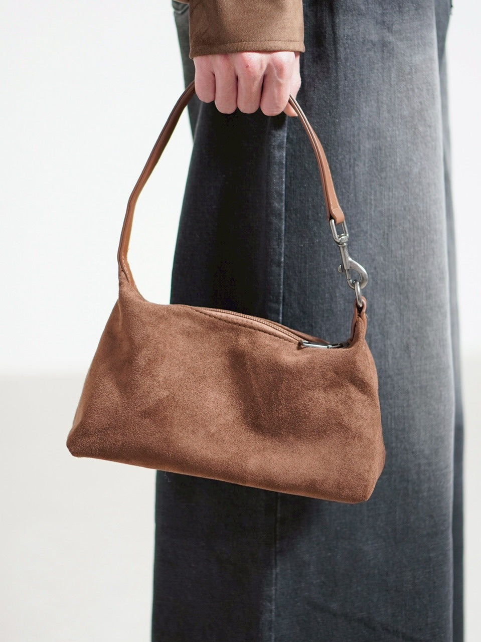 【Chikashitsu +】2 way suede hand bag / 【チカシツプラス】ツーウェイスエードハンドバッグ (3color)