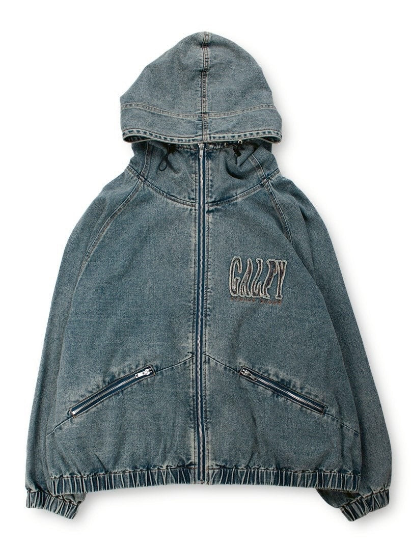 【GALFY】ぐるグニャデニムパーカー