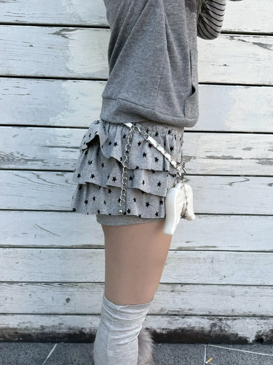 受注制【nmtc +】star frill skirt pants / 【エヌエムティーシープラス】スターフリルスカートパンツ (3color)