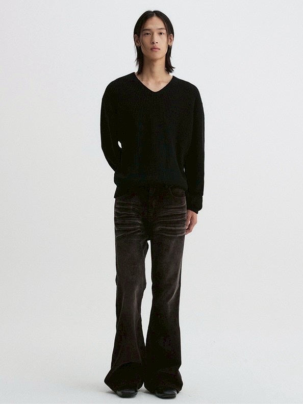 【DNSR】Embo Washed Corduroy Flare Pants