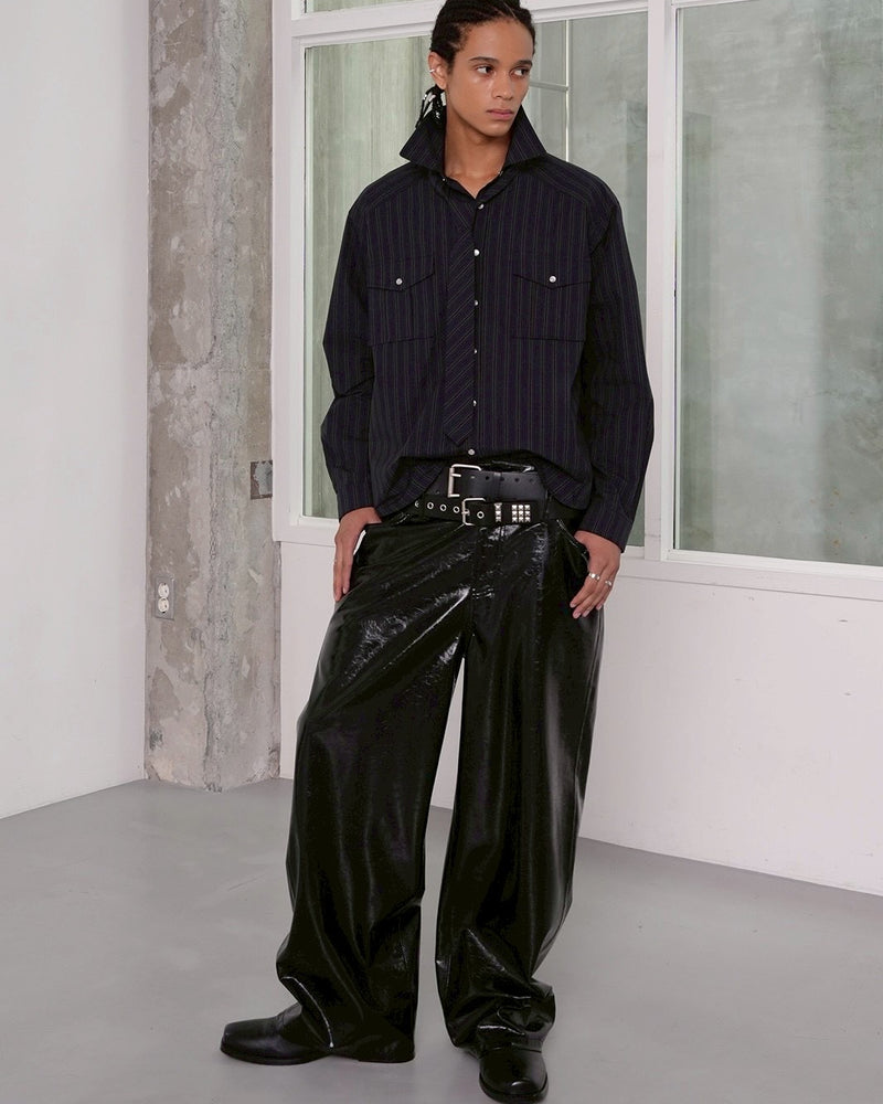 【ESC STUDIO】Tough striped shirt