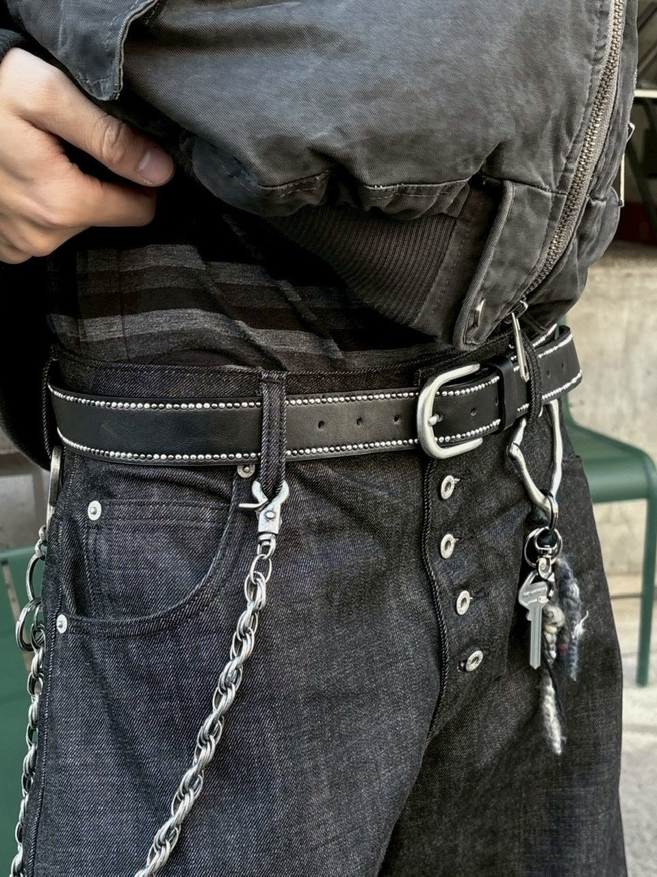 国際配送【youll】studs belt (2color)
