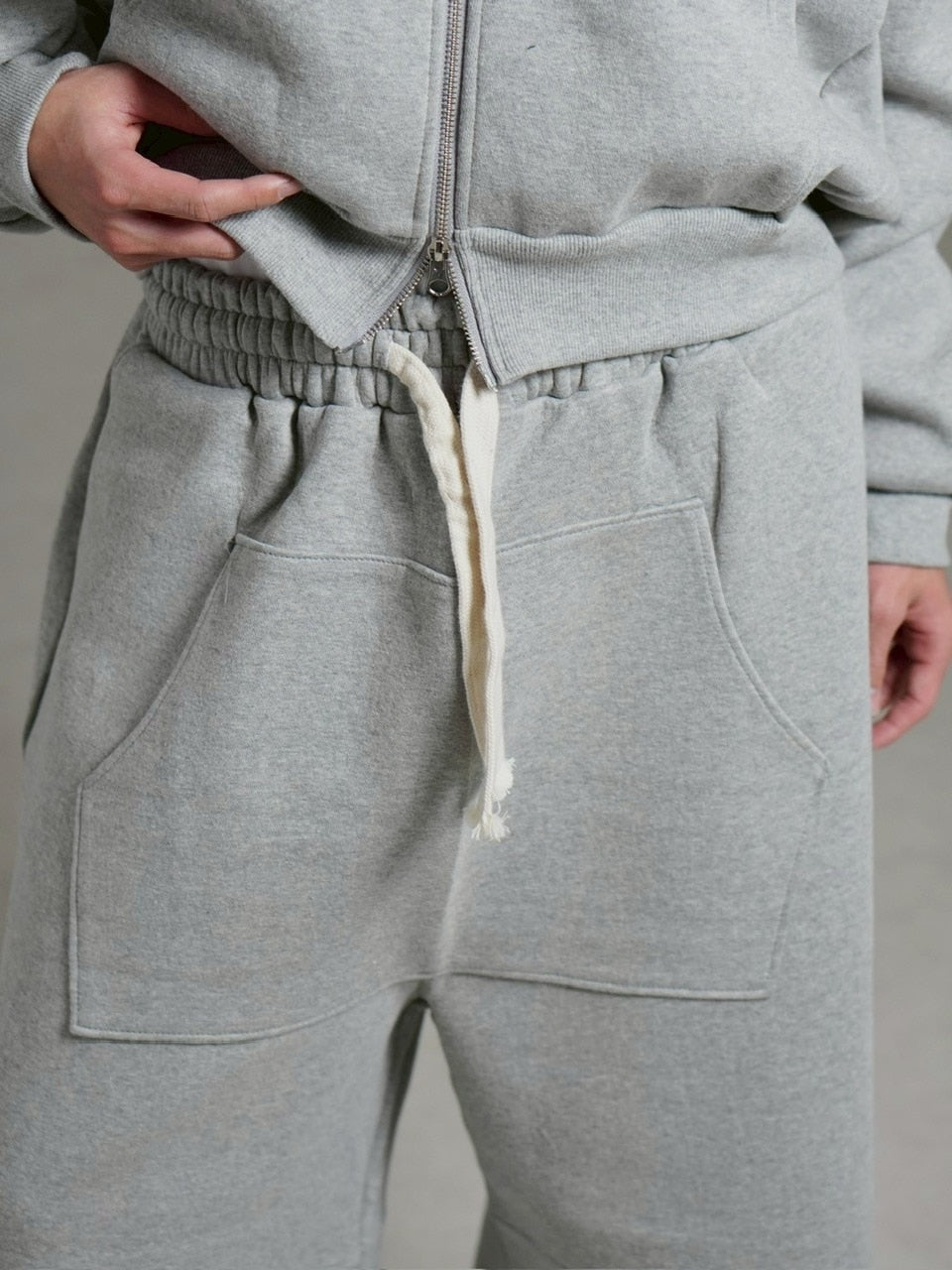 受注制【Chikashitsu +】heavy weight cotton design sweat pants / 【チカシツプラス】ヘビーウェイトコットンデザインスウェットパンツ (3color)