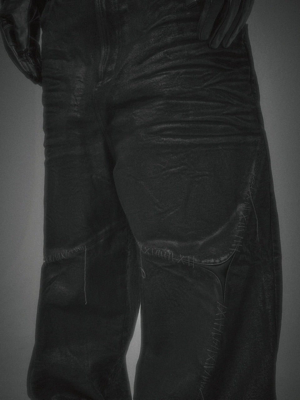 【SURGERY】surgery sutured wide burnished pants