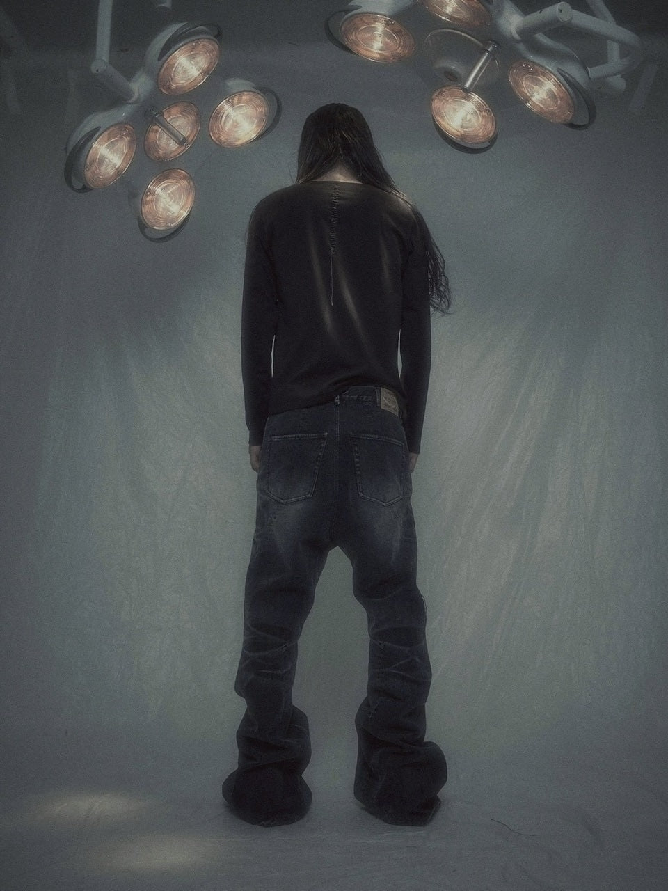 【SURGERY】surgery sutured boot-cut denim pants