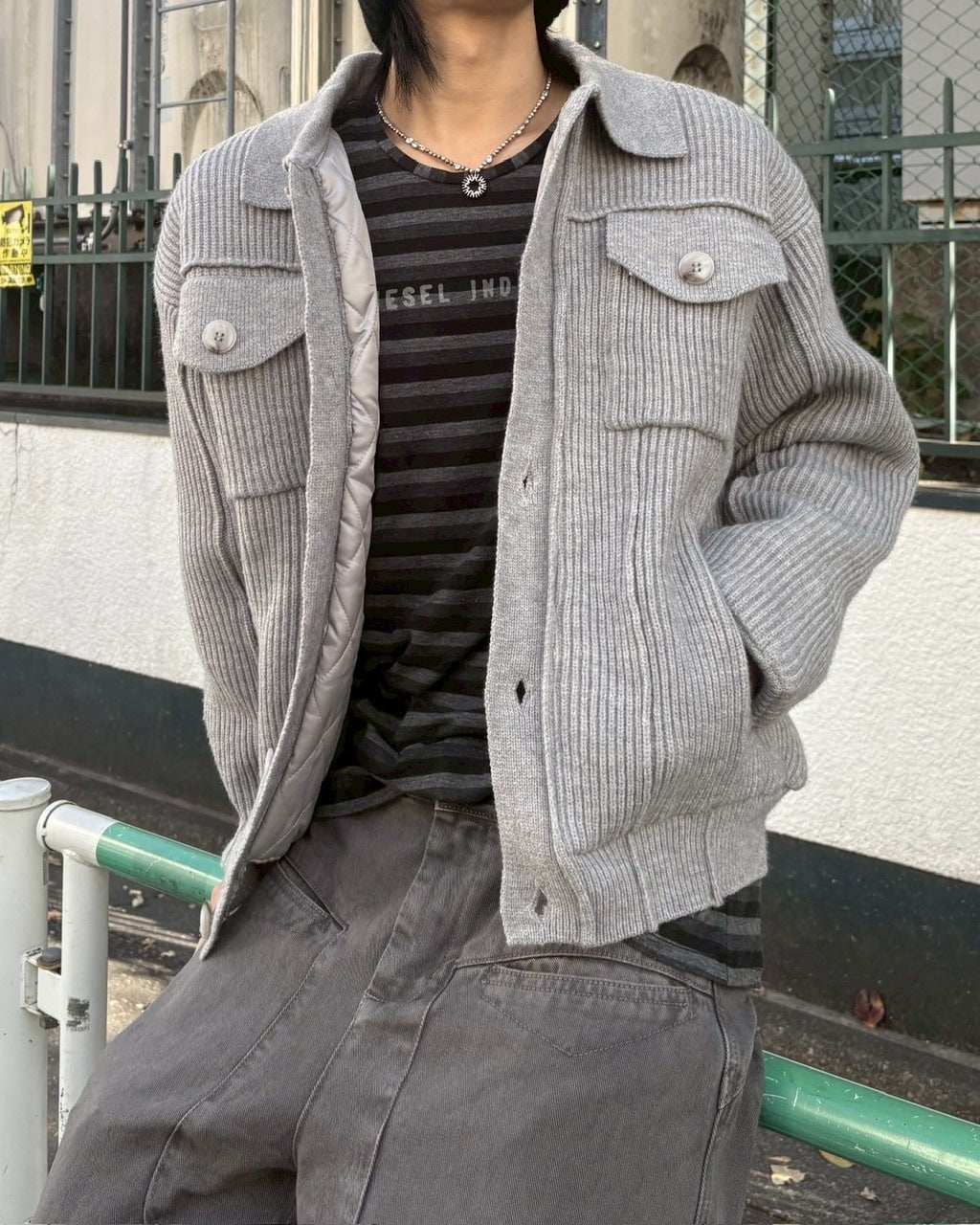 受注制【nmtc +】wool padding knit blouson / 【エヌエムティーシープラス】ウールパディングニットブルゾン (3color)