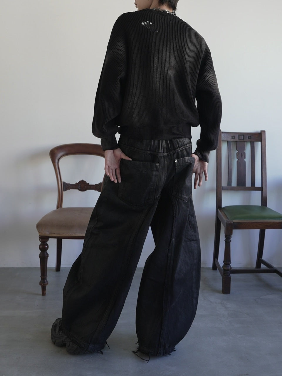 CHIKASHITSU PLUS HIGH】Washed coating denim pants – PRESSING WEB SHOP