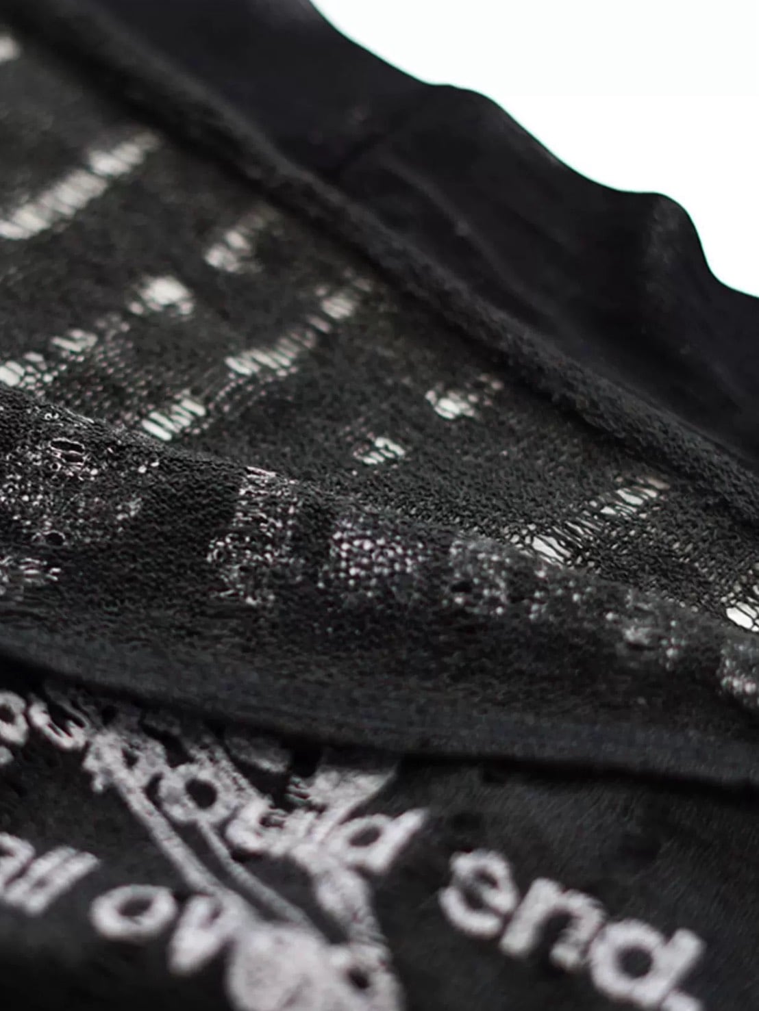 【Cest Nous】Dropped Neckline Graffiti Top