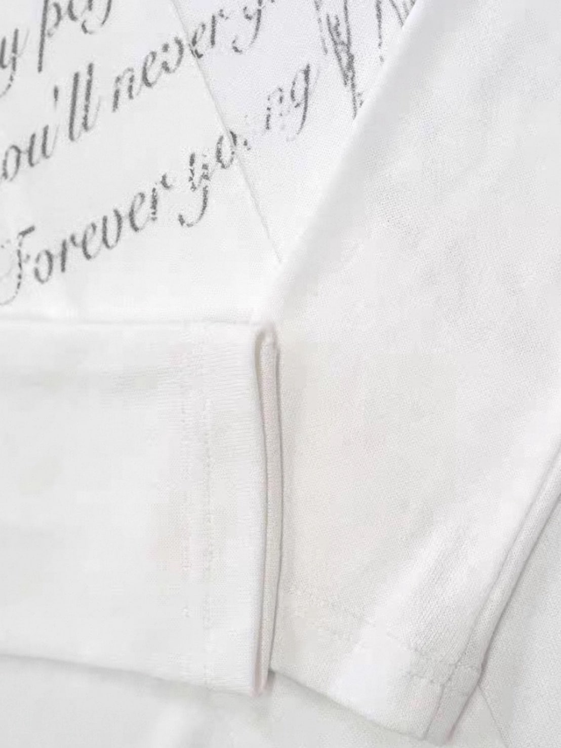 【Cest Nous】White Wing Graffiti Top / 【セヌー】タイ付きワンショルダー長袖トップス