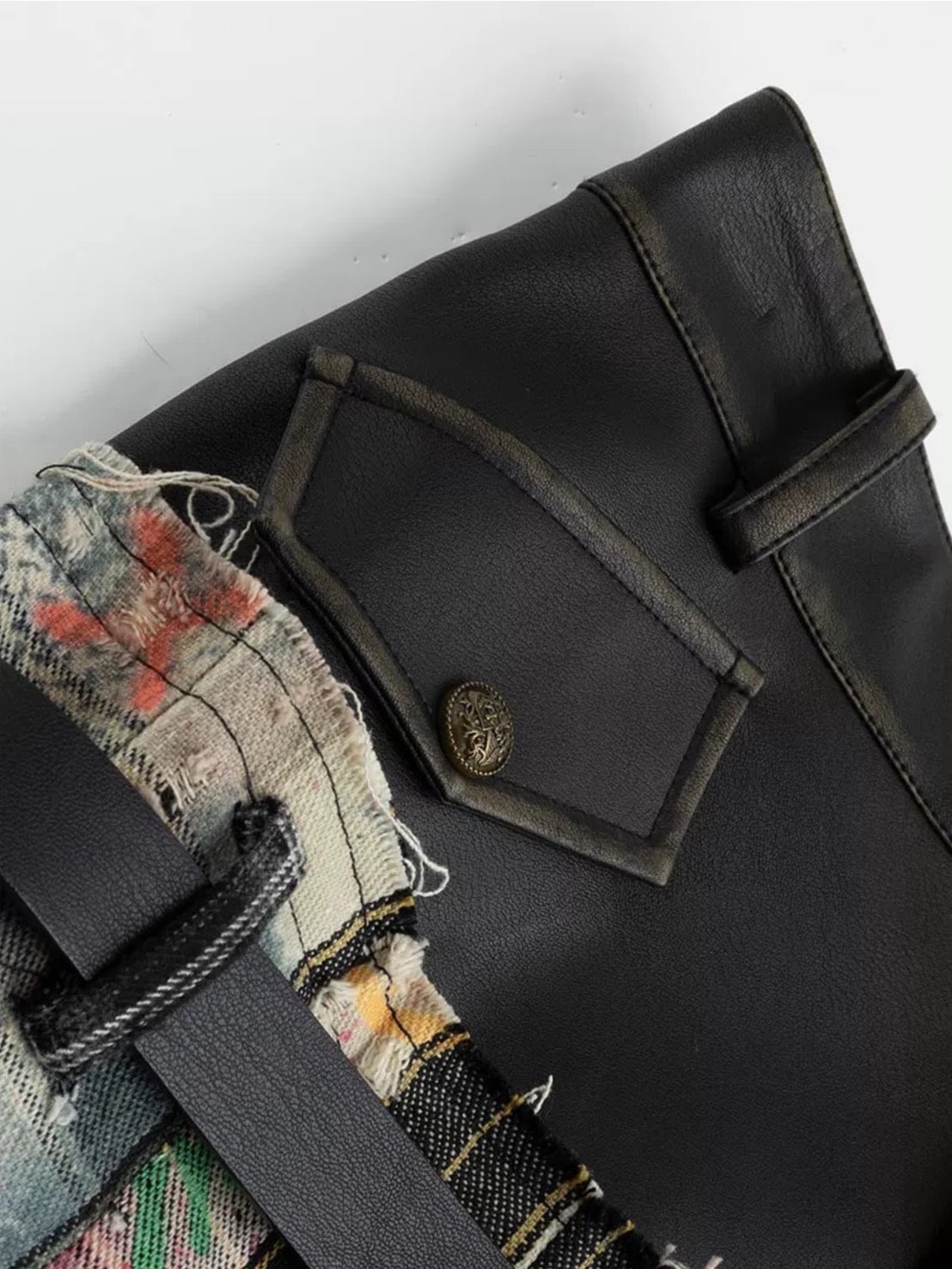 【Cest Nous】Plaid Pleated Skirt / 【セヌー】レイヤードデザインベルトプリーツスカート