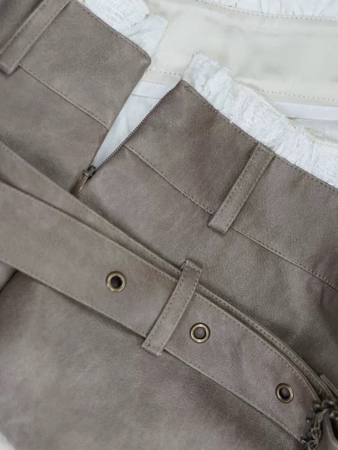 【Cest Nous】Belted Plaid Skirt / 【セヌー】ベルトアシンメトリースカート