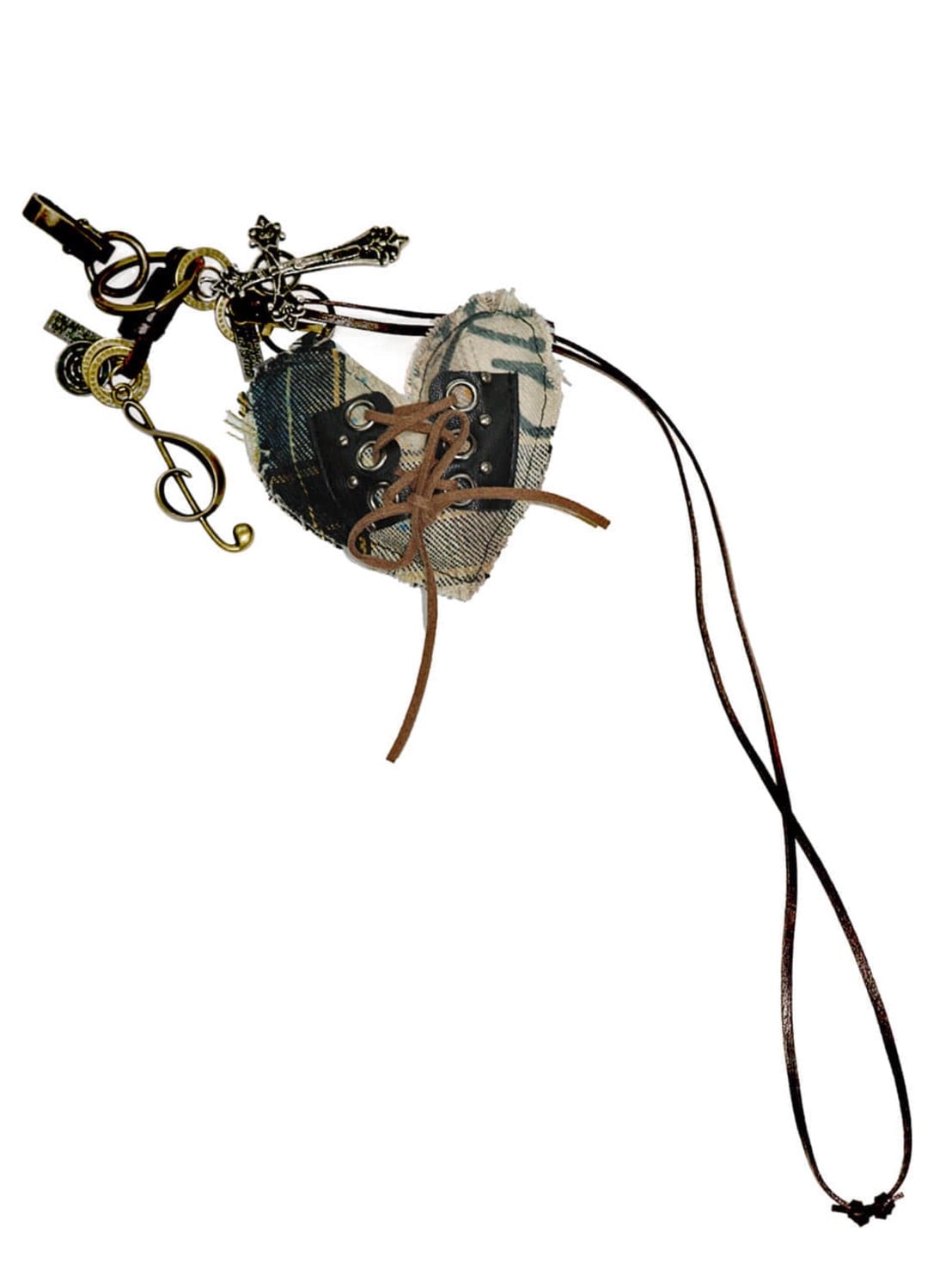 【Cest Nous】Broken Heart Necklace / 【セヌー】ハートレースアップネックレス