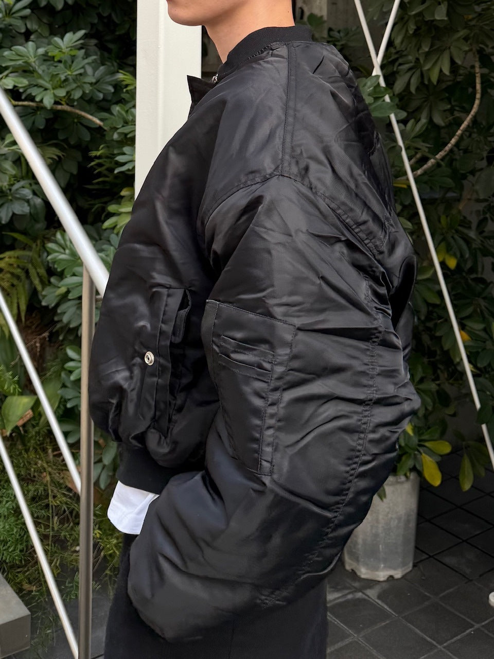 東京店WEB限定受注制【Chikashitsu +】cropped ma-1 jacket / 【チカシツプラス】クロップドエムエーワンジャケット (2color)