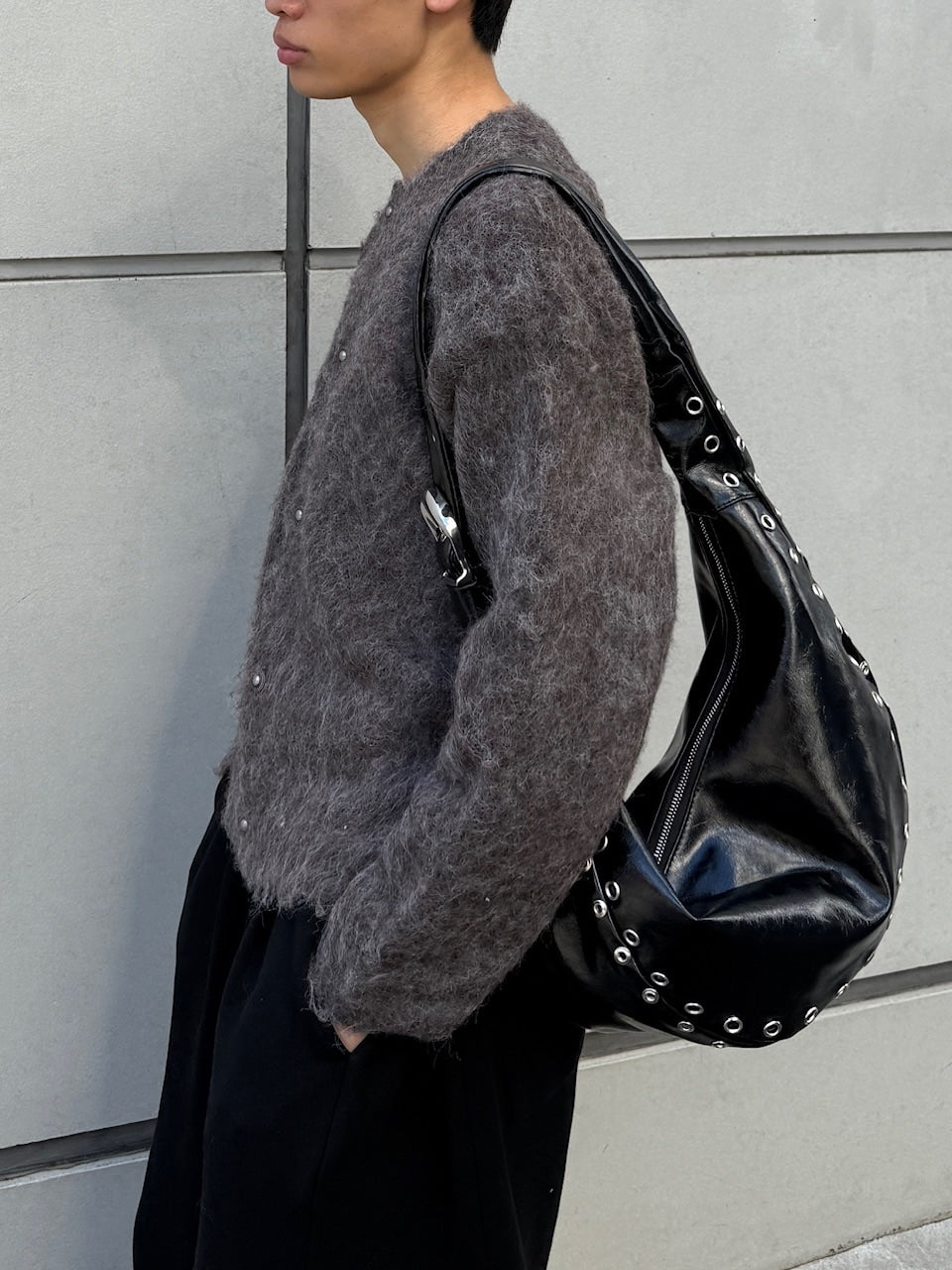 東京店WEB限定受注制【Chikashitsu +】shaggy knit cardigan / 【チカシツプラス】シャギーニットカーディガン (2color)