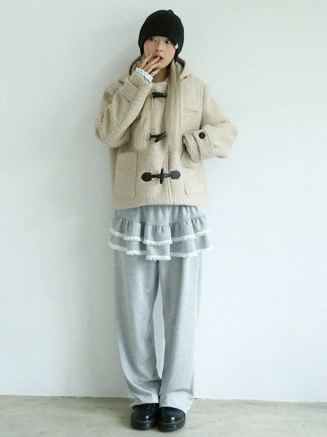 12/21 20:00 発売【Uglyshadow】CURLY DUFFLE COAT