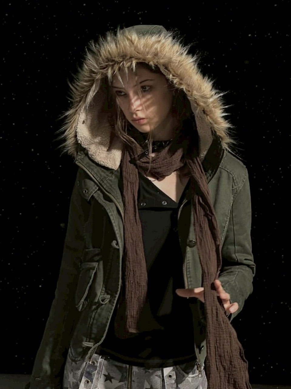 【Cest Nous】Military green washed jacket / 【セヌー】ファーフードミリタリージャケット