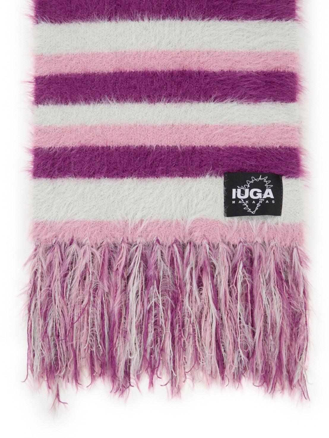 【IUGAMAKARAS】Striped Hairy Bold Muffler