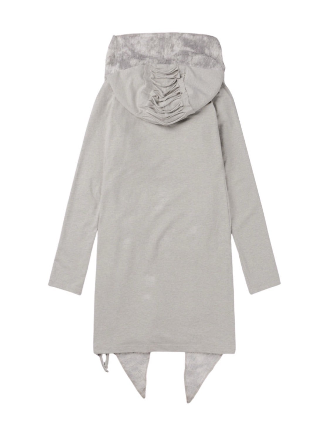 【bonienkiye】Distressed Hood Scarf Dress
