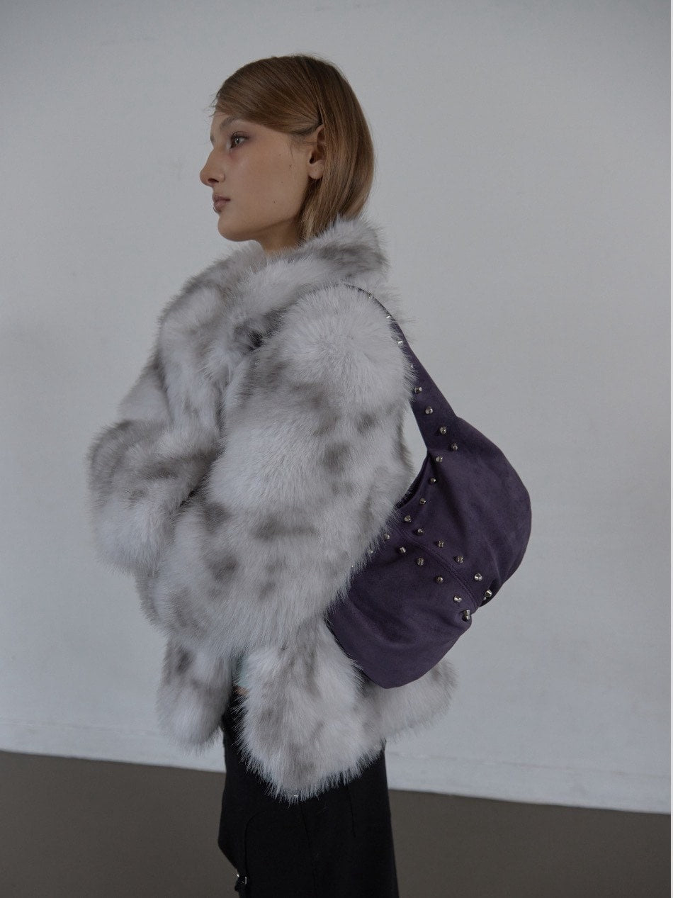 【SETUP‐EXE】SUEDE STUDDED SHOULDER BAG / 【セットアップエグゼ】スエードスタッズショルダーバッグ