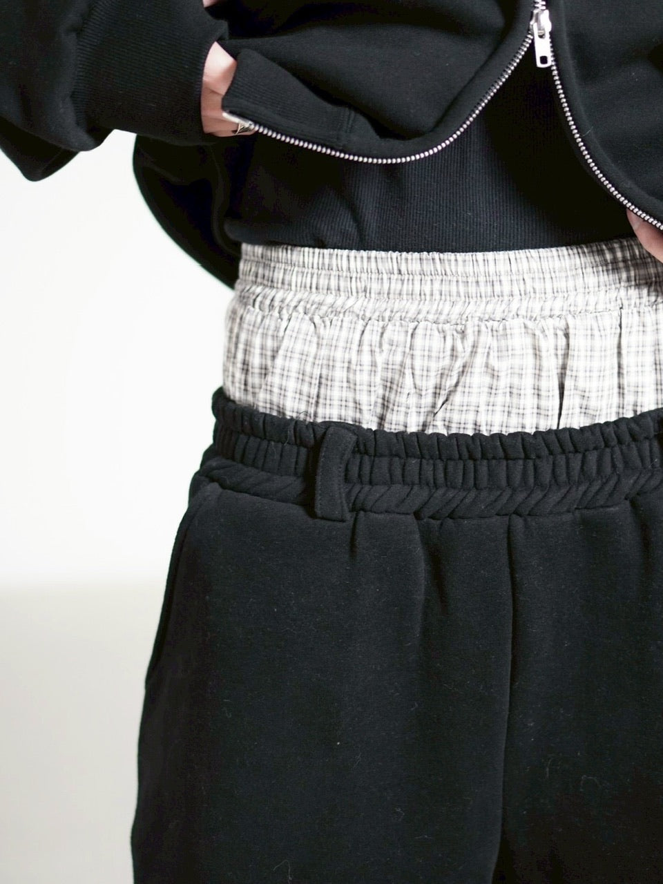 受注制【Chikashitsu +】layered heavy sweat pants / 【チカシツプラス】レイヤードヘビースウェットパンツ (2color)