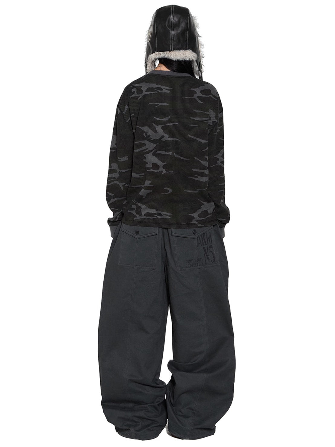 【AAKAM】Waffle Camouflage Long Sleeve