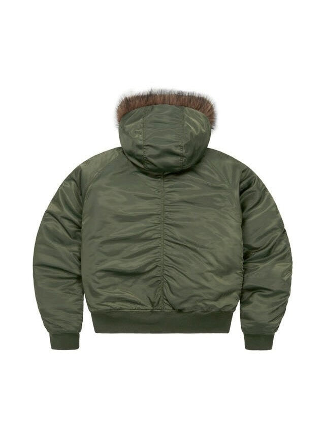 【AAKAM】Hooded Fur MA-1 Jacket