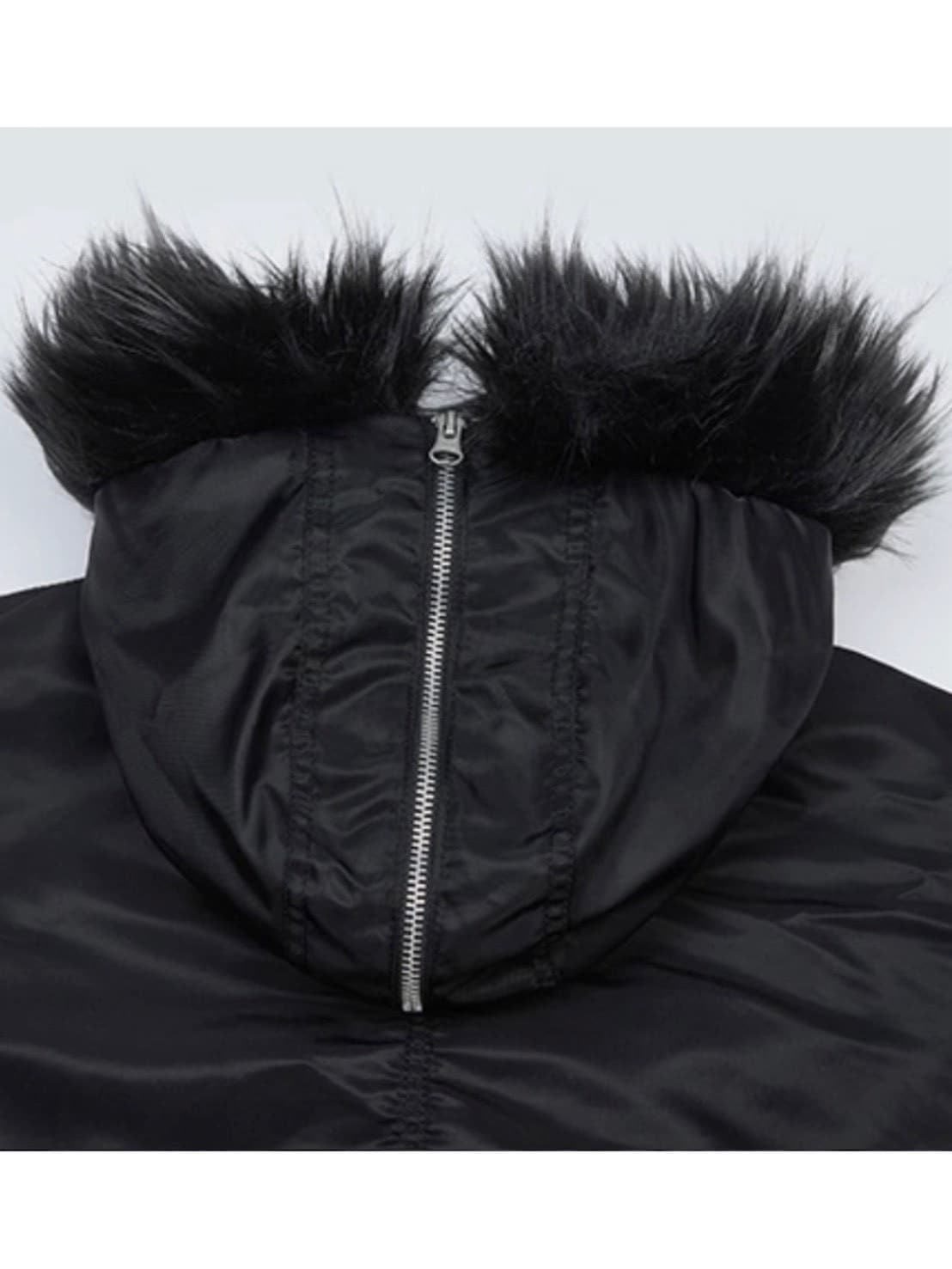 【NOT KNOWING】Fur Trim MA-1 Padded Jumper