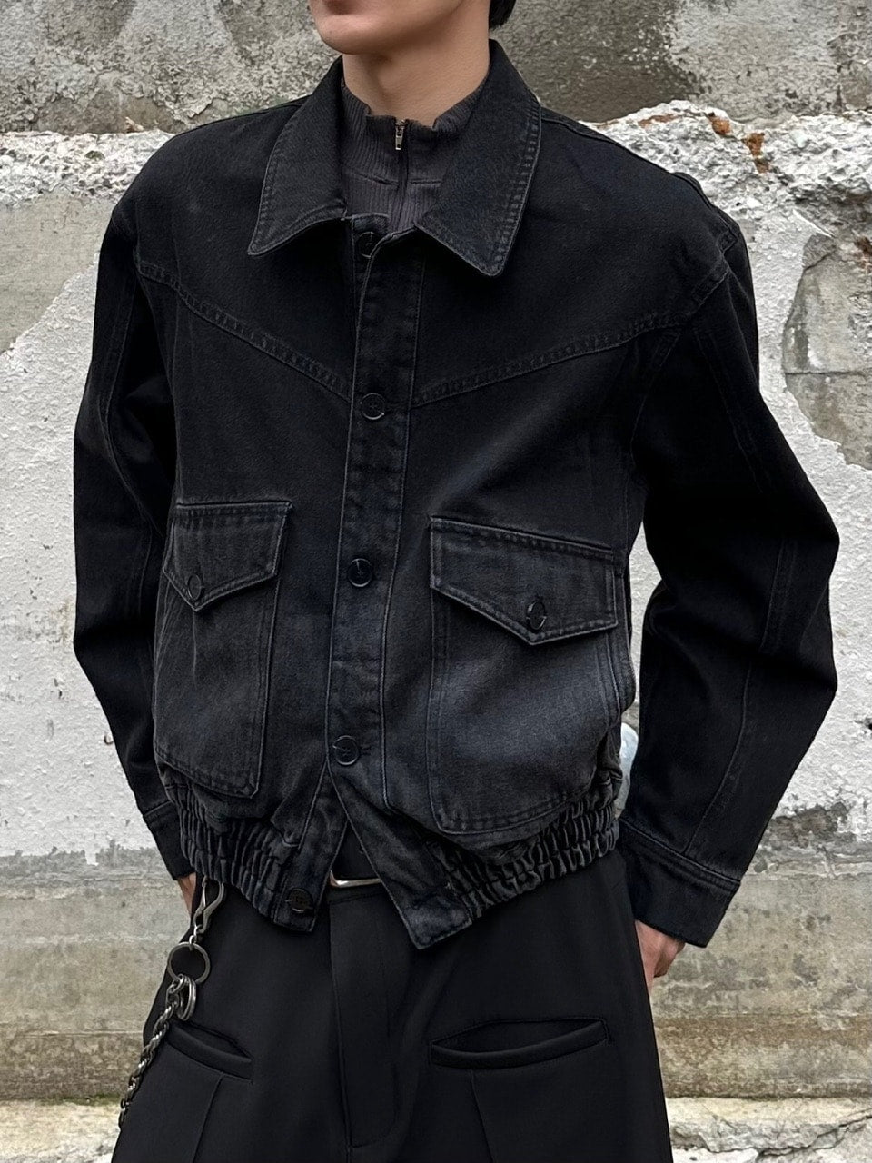 大阪店WEB限定受注制【Chikashitsu＋】washed denim work jacket / 【チカシツプラス】ウォッシュドデニムワークジャケット
