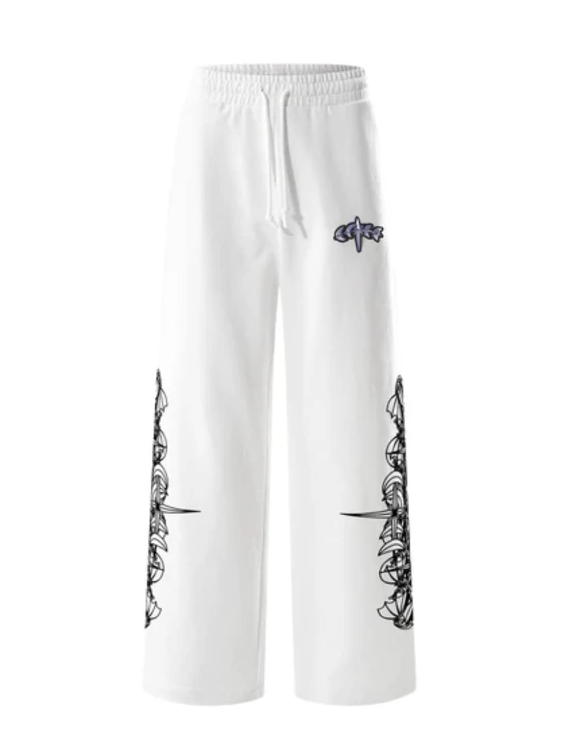 【The Boy Has No Patience】TBHNP LUMINOUS DAWN ASTRAL LOGO FLOCKED PANTS / 【ザボーイハズノーペーシェンス】アストラルロゴスウェットパンツ