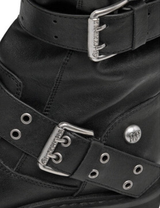【BLACK PURPLE】 Crease Wide Boots