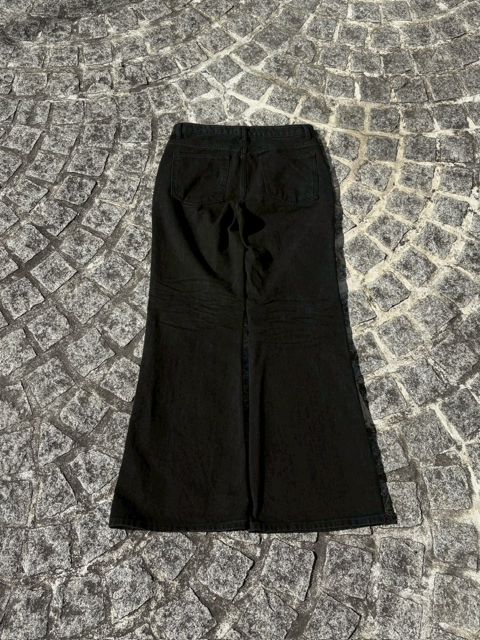 受注制【youll】essential black flare denim pants