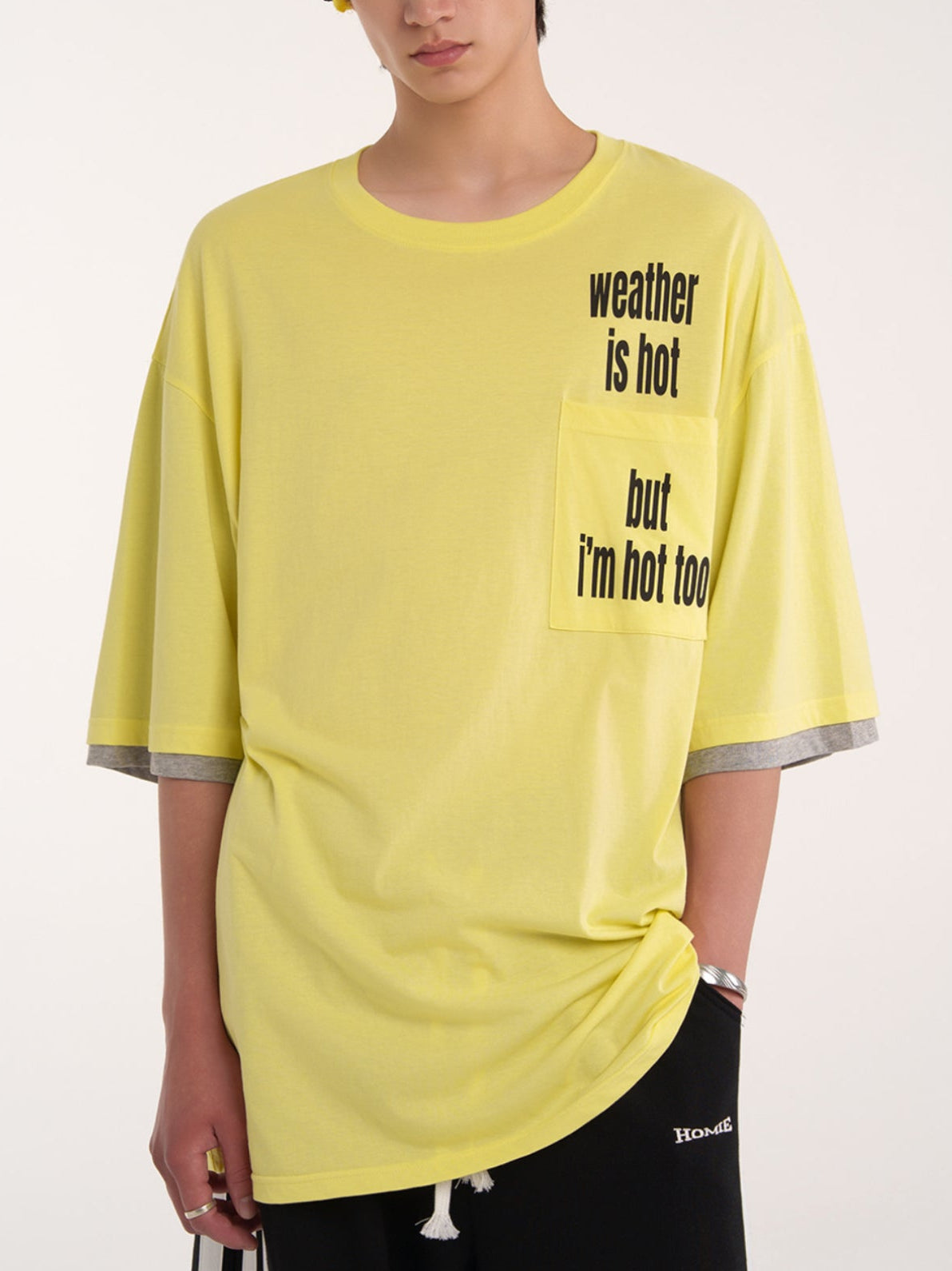 【ESC STUDIO】two sleeve hot t-shirt