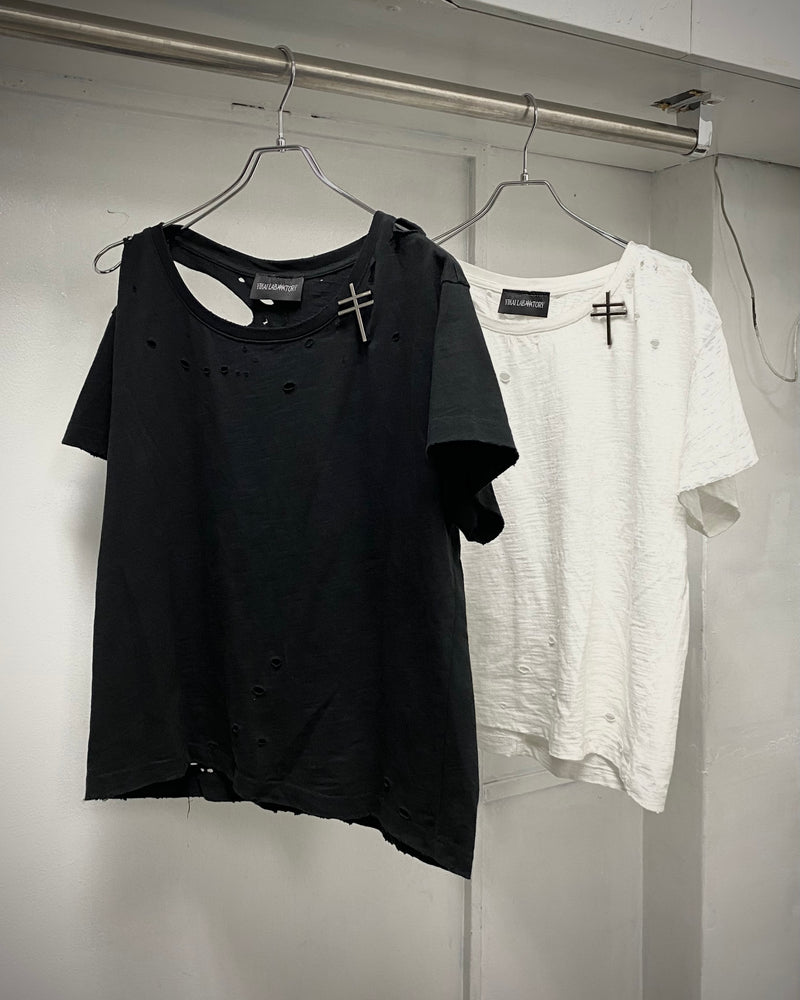 【YIKAI LABORATORY】Lorraine cross symbol t-shirt