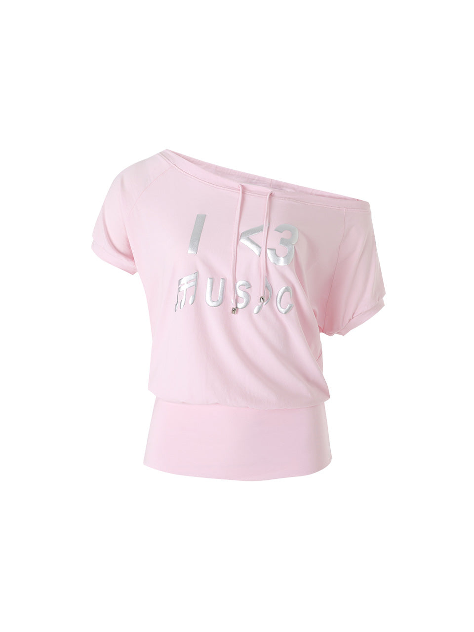 【CRANK】I LOVE MUSIC OFF-SHOULDER TOP