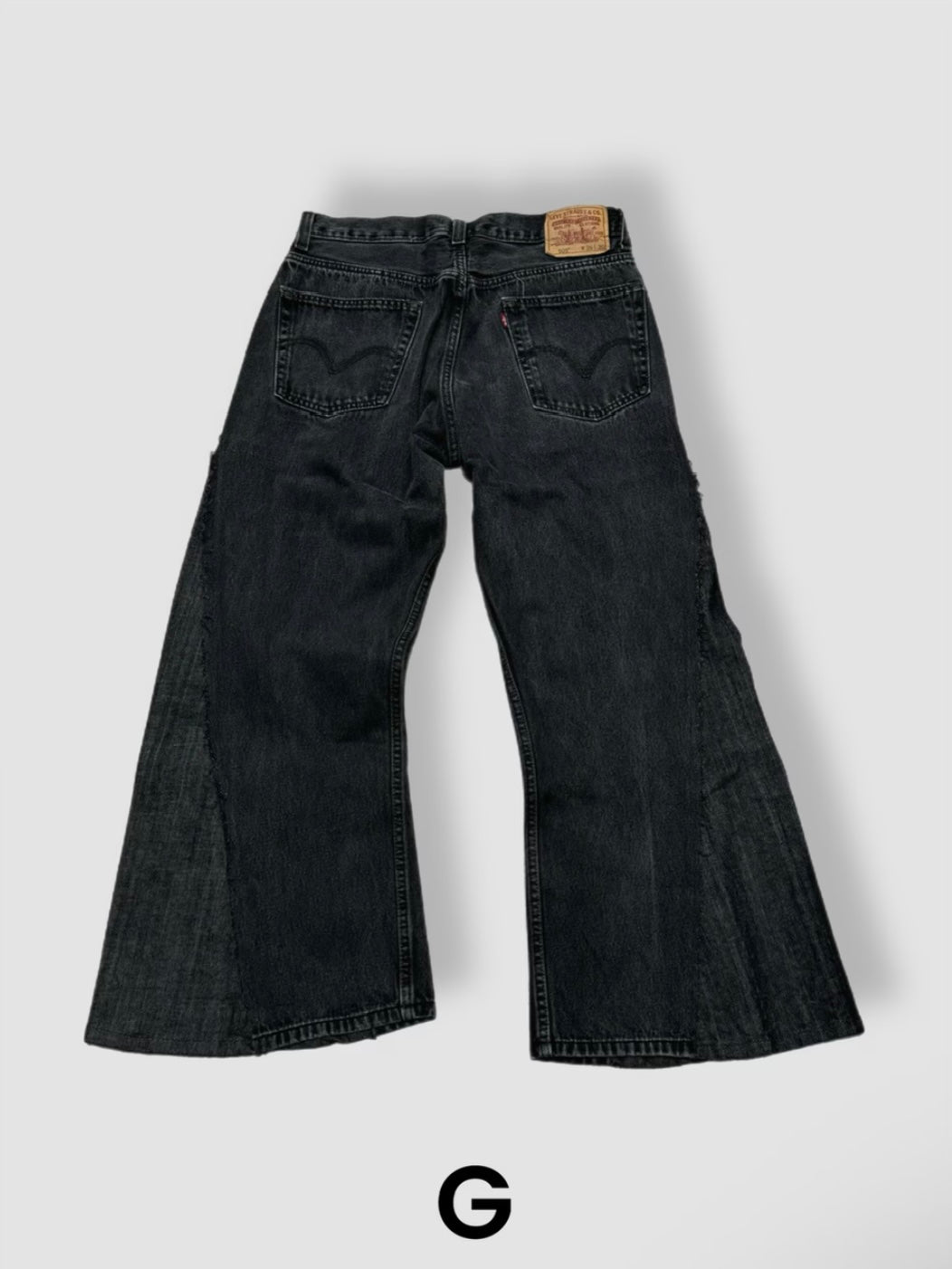 【Re +】newold docking flare denim pants (black)