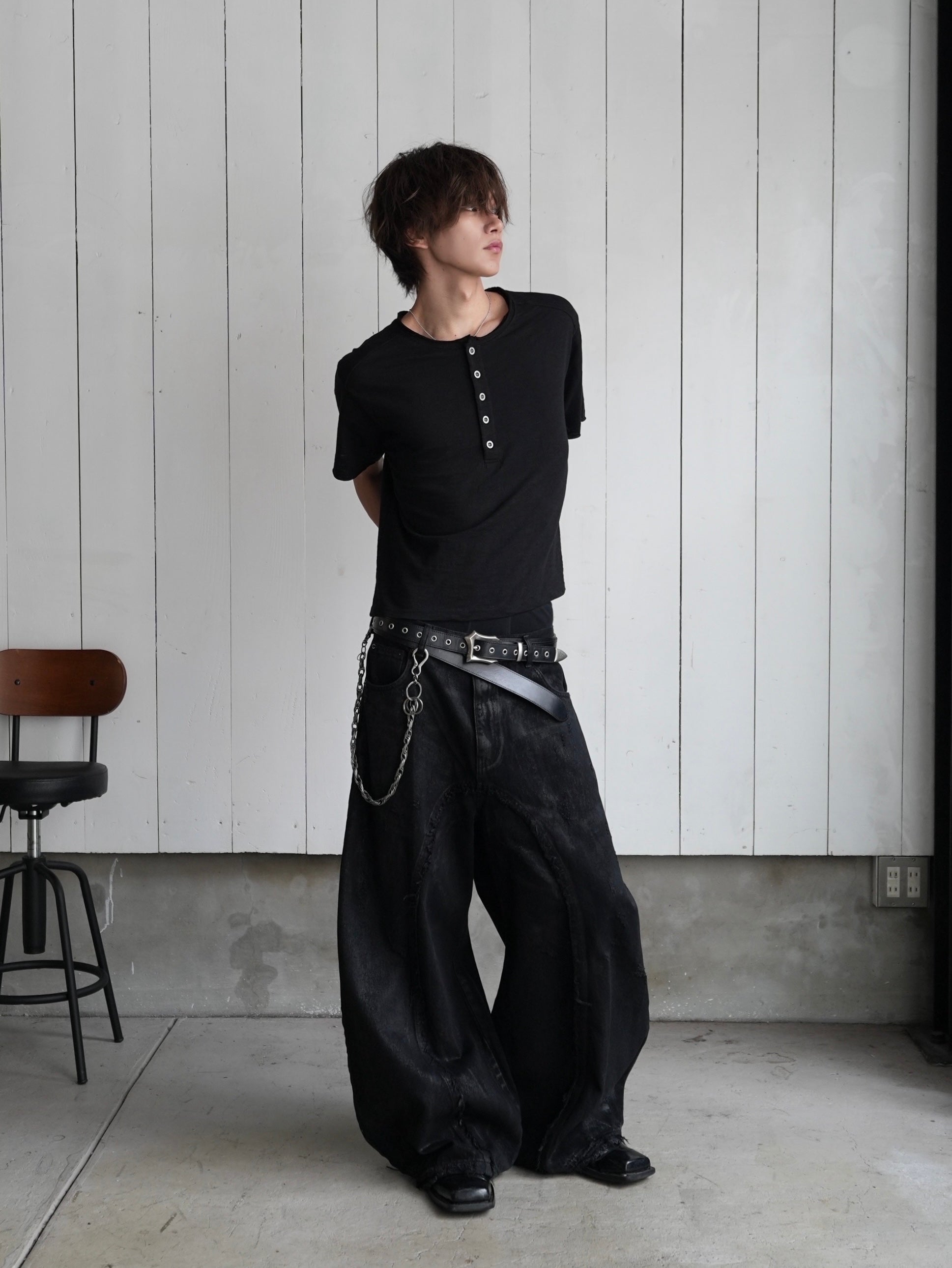 CHIKASHITSU PLUS HIGH】Washed coating denim pants – PRESSING WEB SHOP