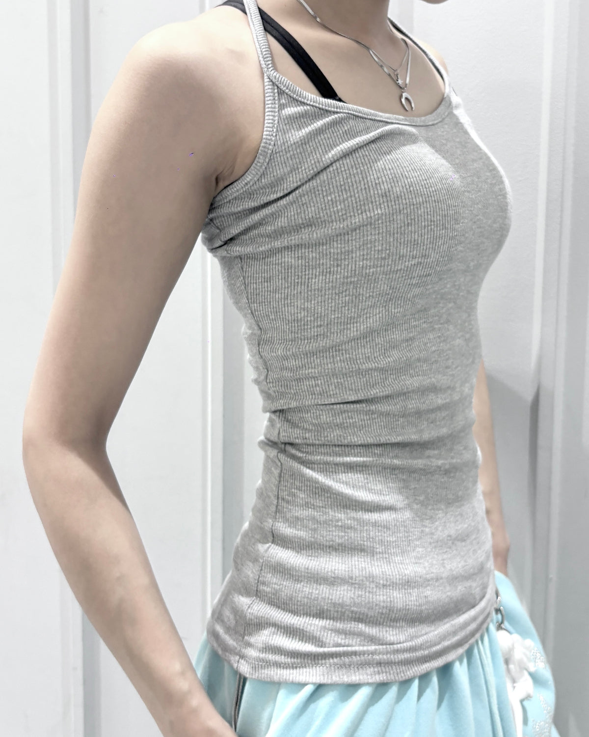 受注制【nmtc+】string halter neck camisole (4color)