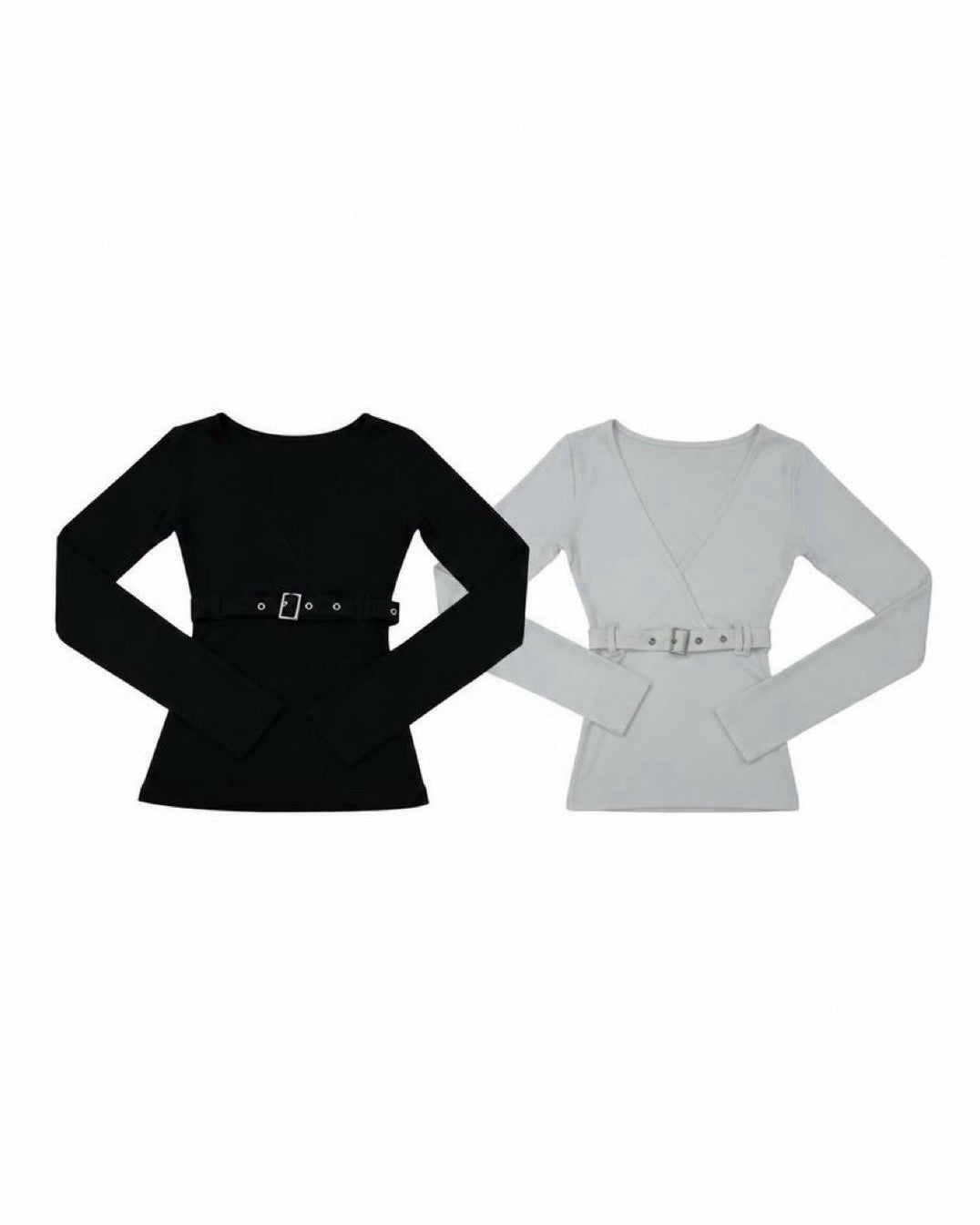 受注制【nmtc+】Belt Wrap Long Sleeve Top (2color)