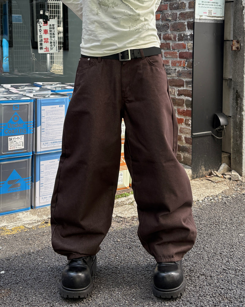 受注制【youll】Luster curve denim pants (2color)