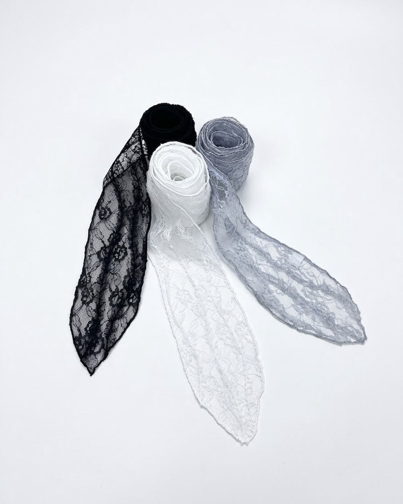 大阪店 WEB限定 受注制【Never mind the XU】Lace Ribbon Tie