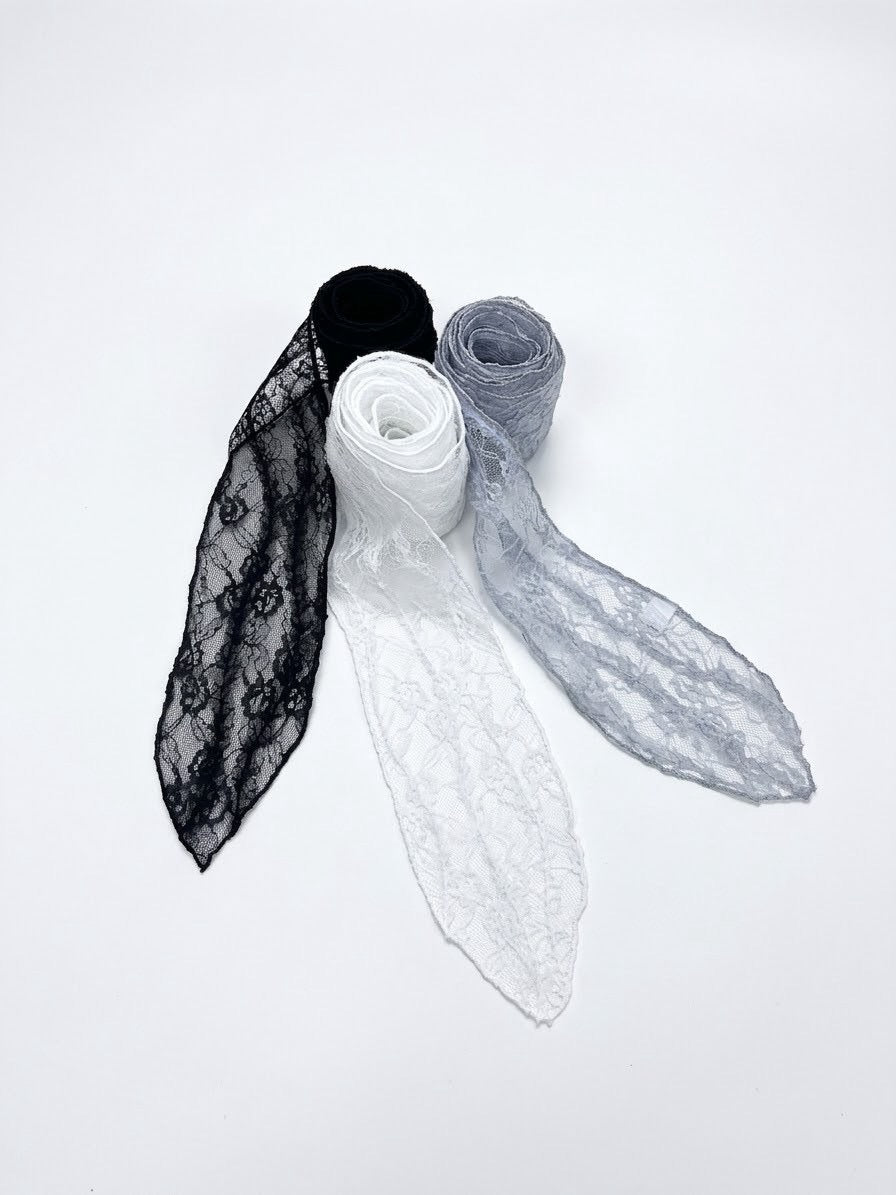 大阪店 WEB限定 受注制【Never mind the XU】Lace Ribbon Tie