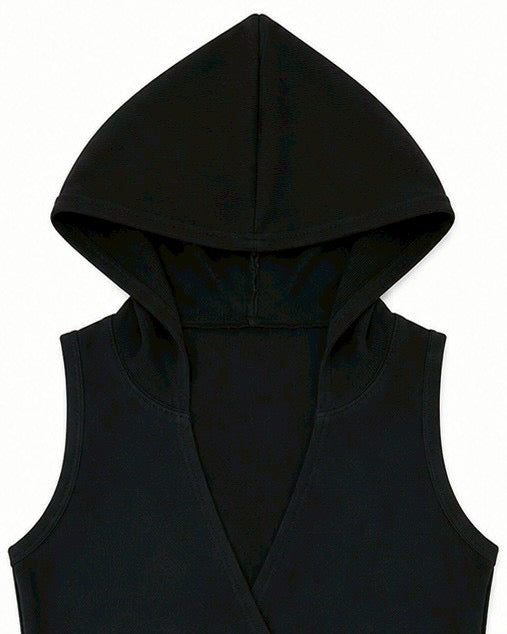 受注制【nmtc+】Hooded Wrap Sleeveless Top (2color)