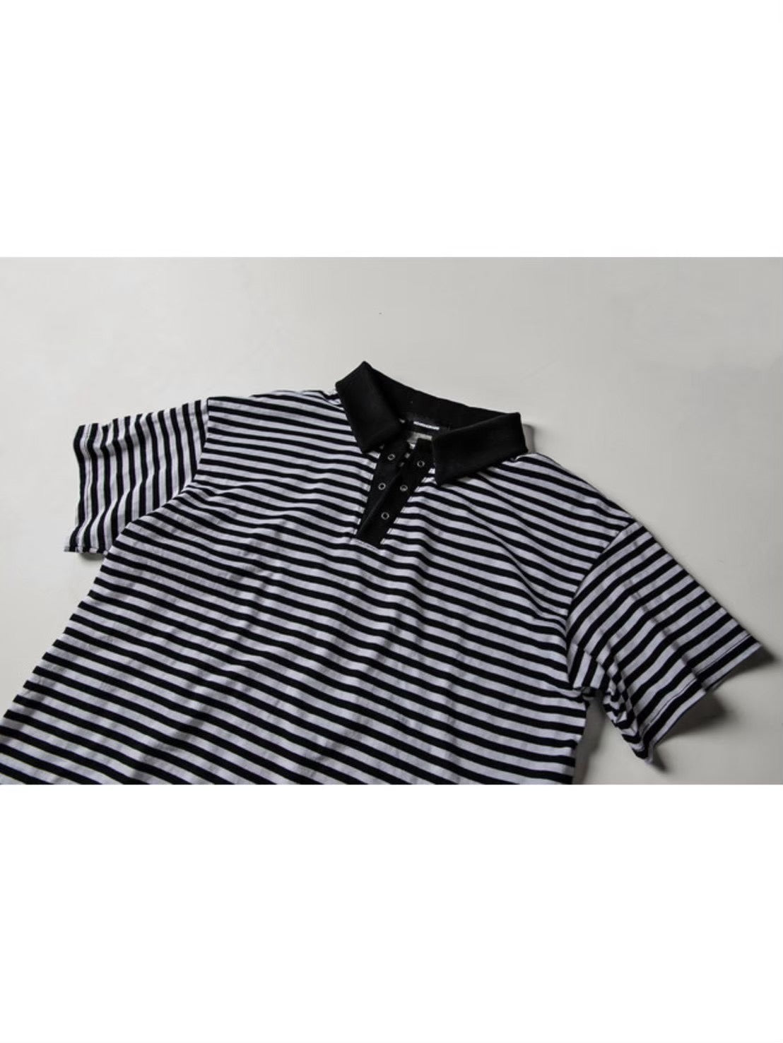 【roaringrad】Striped Polo T-shirt