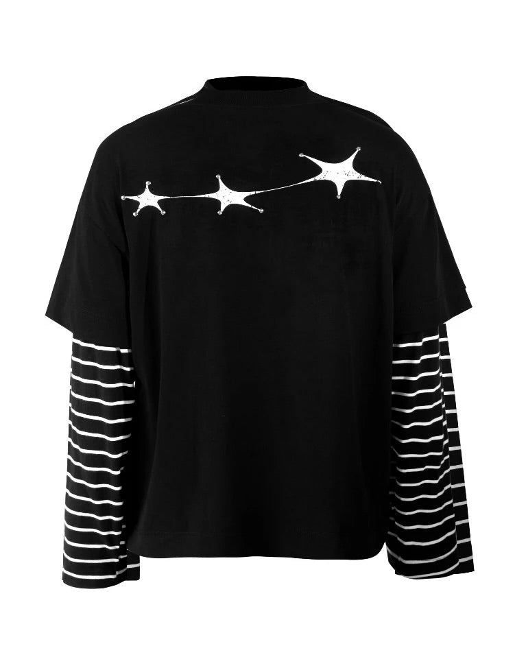 【LOWKEY CLUB】STRIPED LONG SLEEVE TSHIRTS