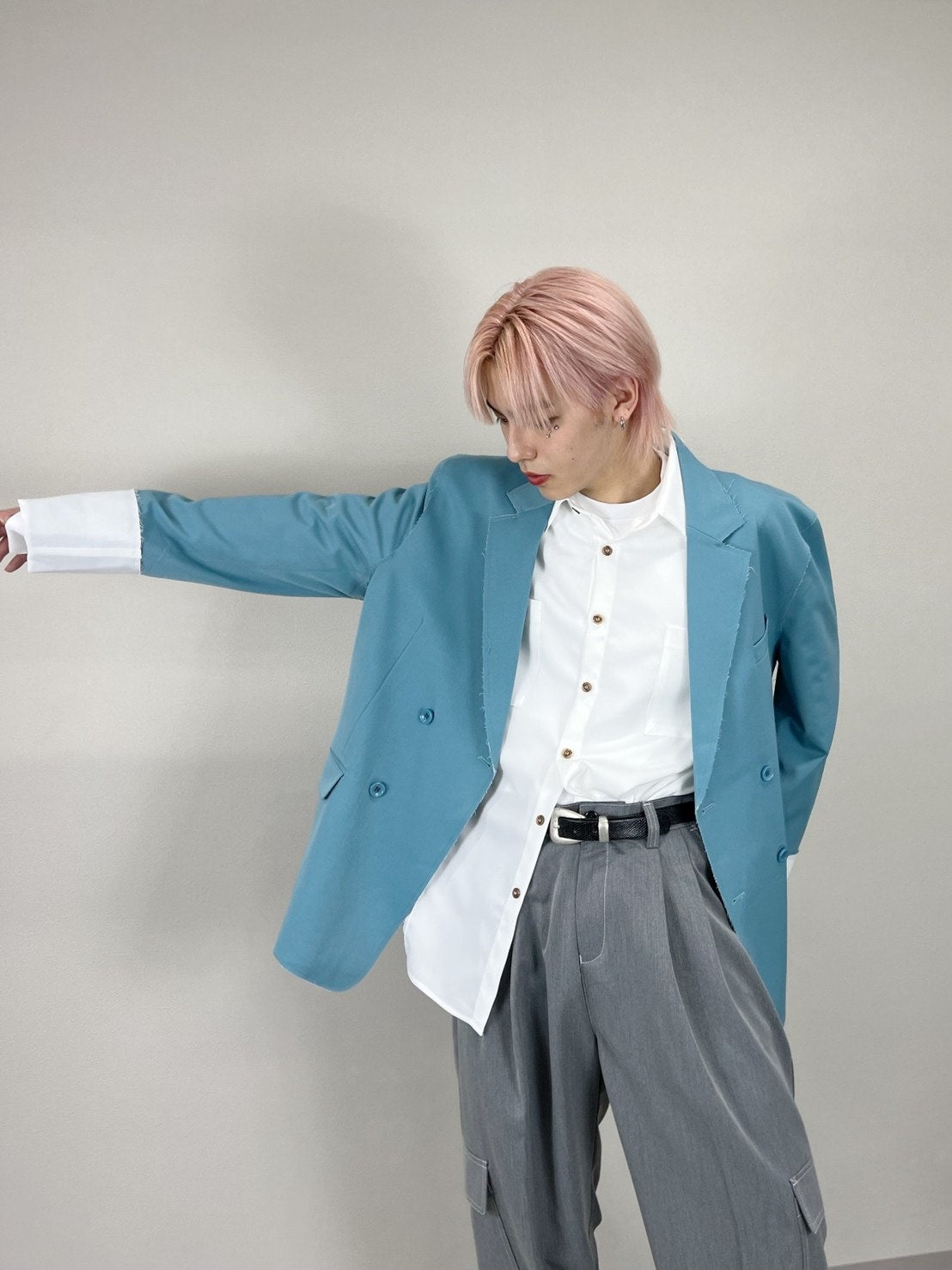 受注制【Chikashitsu +】bi-color double jacket (2color)