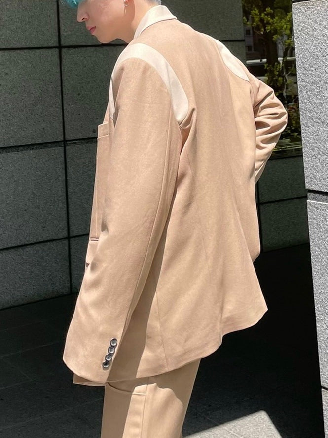 受注制【Chikashitsu +】set up varsity design jacket (2color)